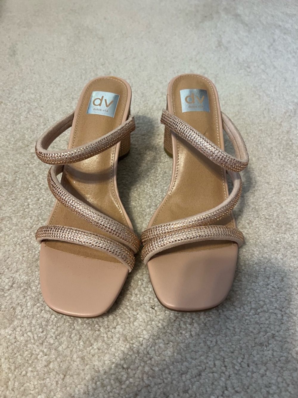 Dolce Vita Pink Studded Block Heels